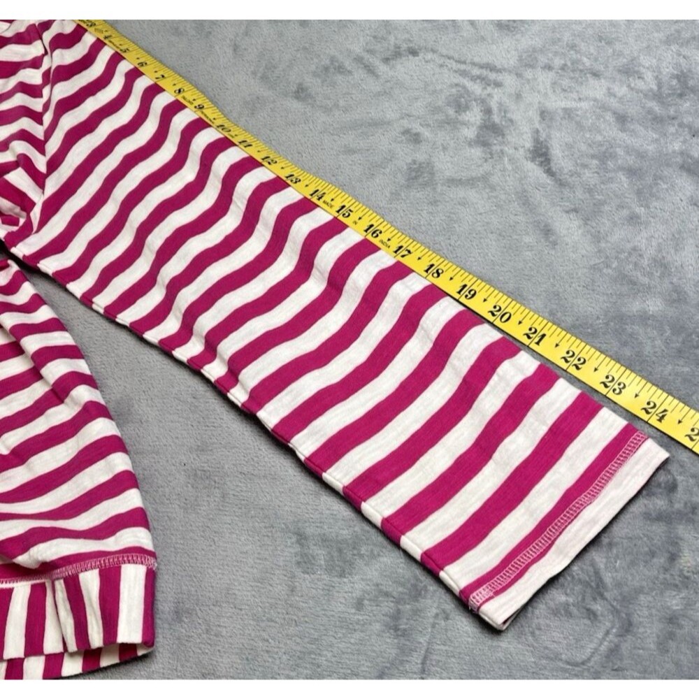 Chicos NWT Zenergy pink white striped cowl neck drawstring sz 3 (16 or XL) party - Picture 6 of 8